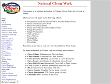 Tablet Screenshot of nationalclownweek.org